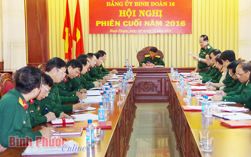 Đảng ủy Binh đo&agrave;n 16 tổ chức phi&ecirc;n họp cuối năm