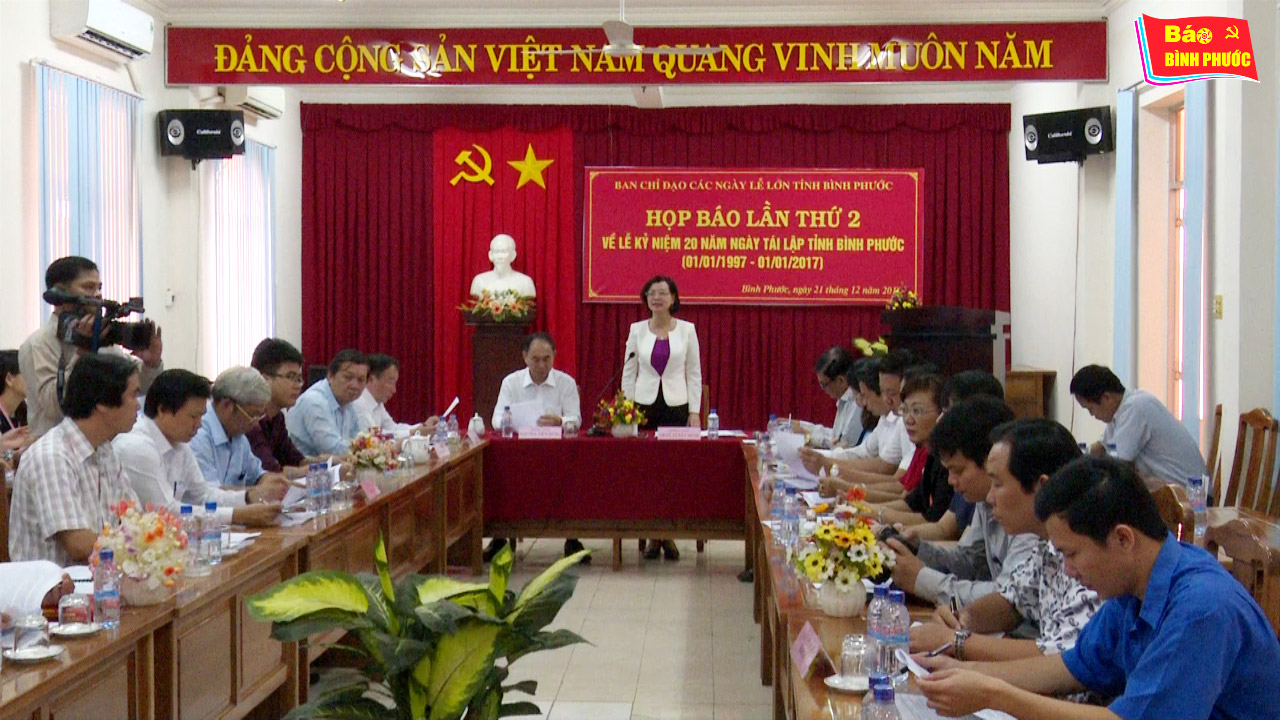 [Video] Họp báo về kỉ niệm 20 năm tái lập tỉnh Bình Phước