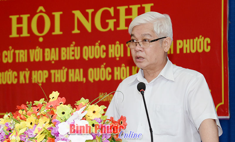 Đại biểu Quốc hội tiếp x&uacute;c cử tri B&igrave;nh Long, Lộc Ninh, B&ugrave; Đốp, B&ugrave; Gia Mập, B&ugrave; Đăng