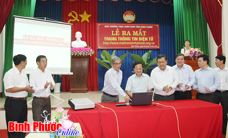 Ra mắt trang th&ocirc;ng tin điện tử UBMTTQVN tỉnh
