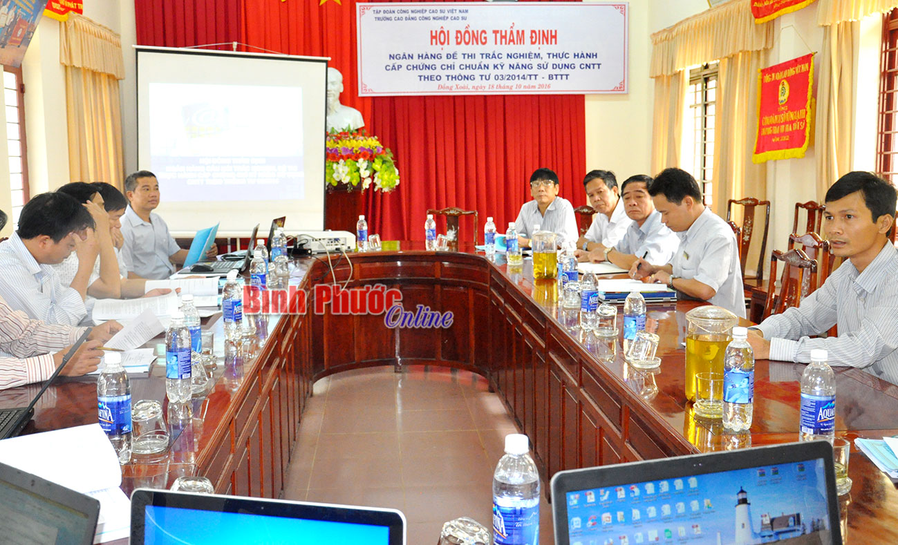 Trường Cao đẳng Công nghiệp cao su thẩm định ngân hàng câu hỏi theo Thông tư số 03/2014