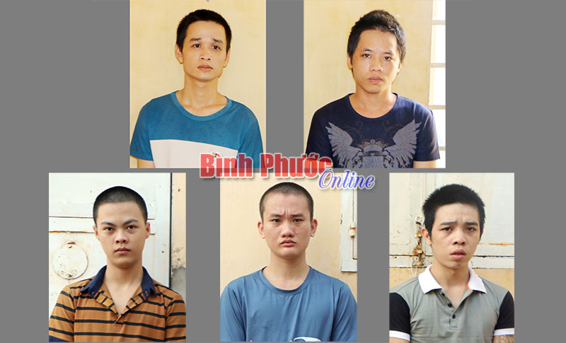 Bắt 5 t&ecirc;n trộm ở Chơn Th&agrave;nh
