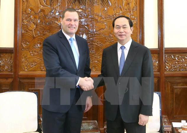 Chủ tịch nước Trần Đại Quang tiếp Đại sứ Cộng h&ograve;a S&eacute;c ch&agrave;o từ biệt