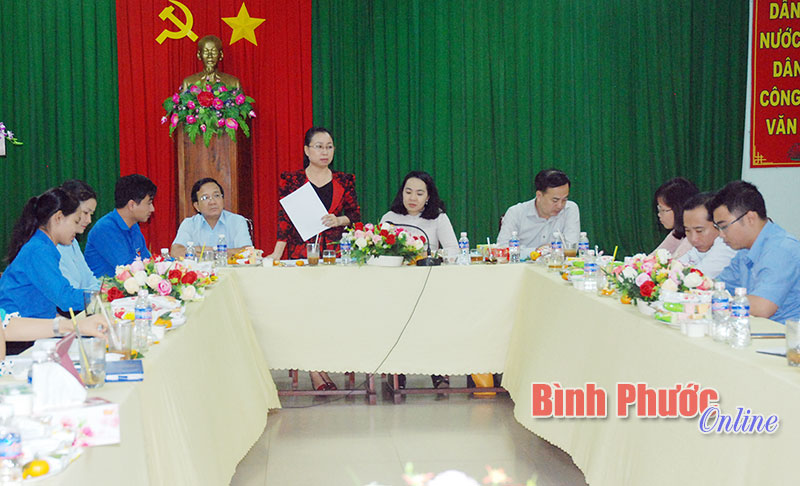 Trung ương Đoàn kiểm tra công tác đoàn thanh niên ở Bình Phước