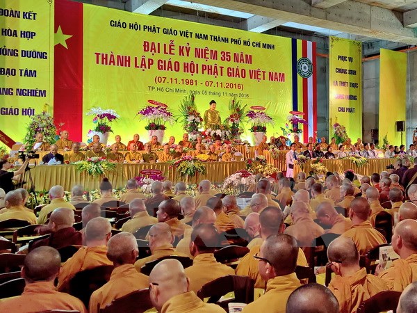 Đại lễ kỷ niệm 35 năm th&agrave;nh lập Gi&aacute;o hội Phật gi&aacute;o Việt Nam tại TP.HCM