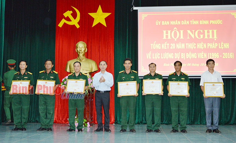 UBND tỉnh tổng kết 20 năm thực hiện Ph&aacute;p lệnh về lực lượng dự bị động vi&ecirc;n