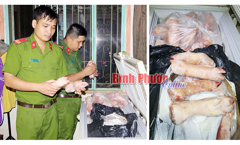 Phát hiện hơn 2 tạ thịt, xương heo, bò đông lạnh đã bốc mùi hôi thối
