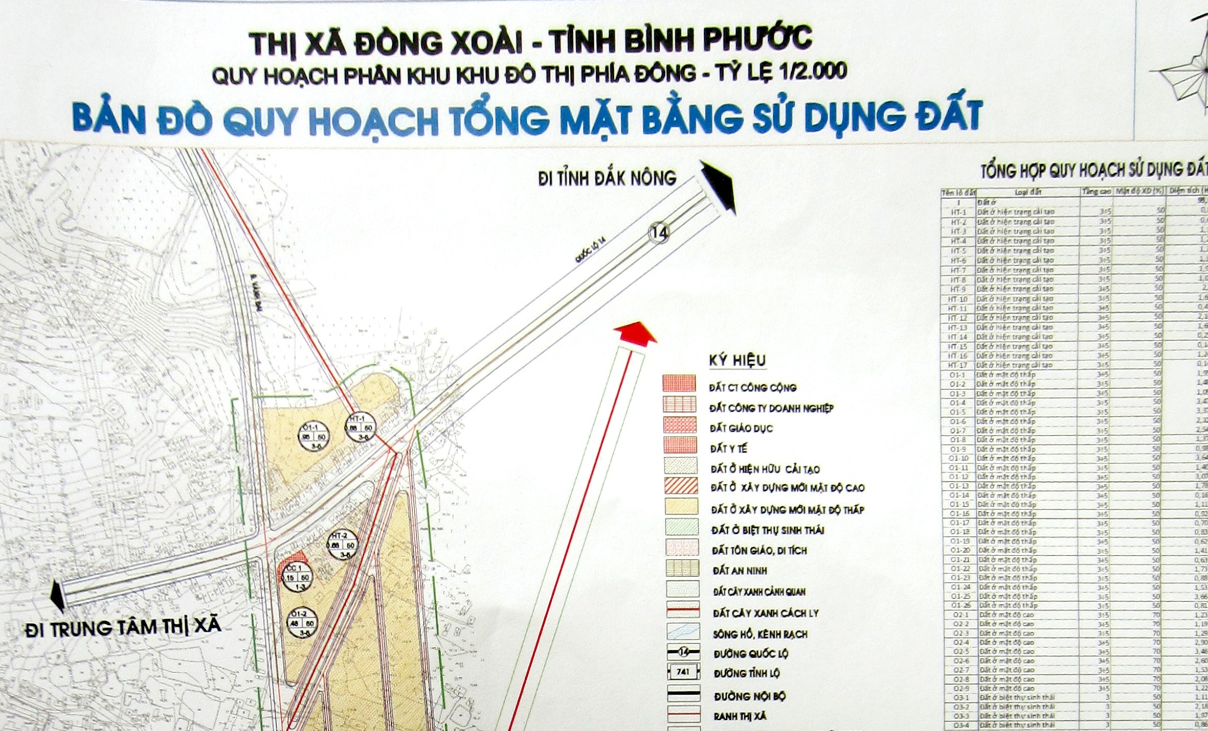 Quy hoạch khu đô thị phía đông Đồng Xoài 214 ha