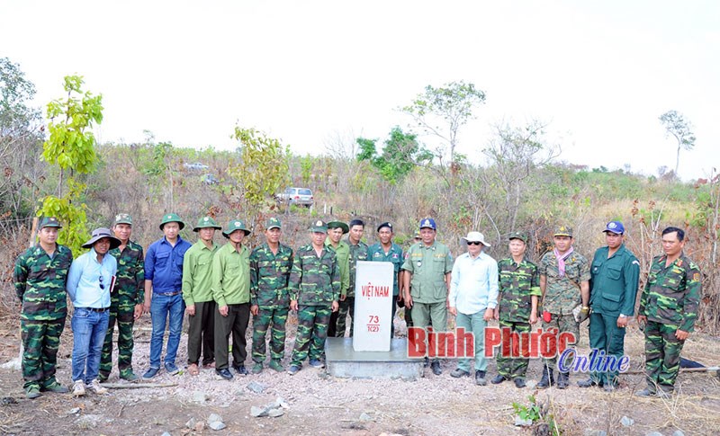Kh&aacute;nh th&agrave;nh cột mốc phụ 73/1(2) B&igrave;nh Phước - Kratie