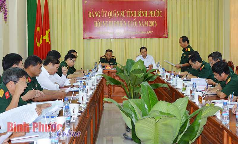 Đảng ủy Qu&acirc;n sự tỉnh họp phi&ecirc;n cuối năm 2016