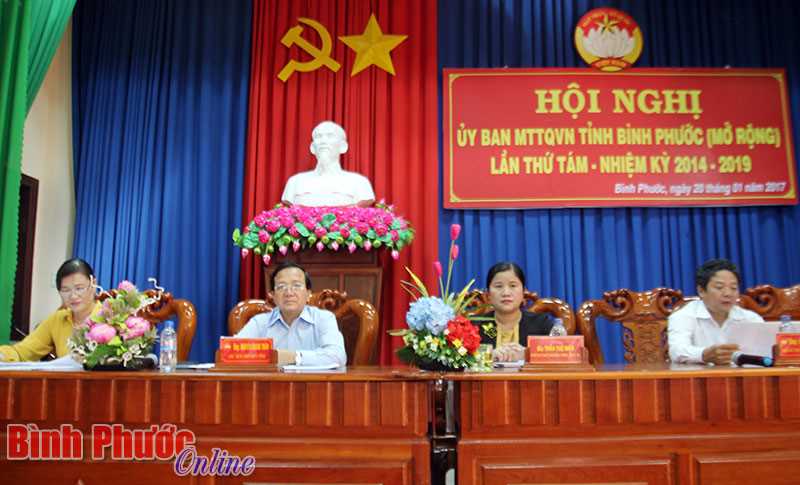 Hội nghị Ủy ban MTTQVN tỉnh B&igrave;nh Phước (mở rộng) lần thứ VIII