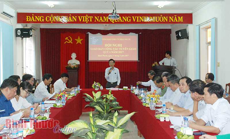Hội nghị giao ban c&ocirc;ng t&aacute;c tuy&ecirc;n gi&aacute;o qu&yacute; 1/2017