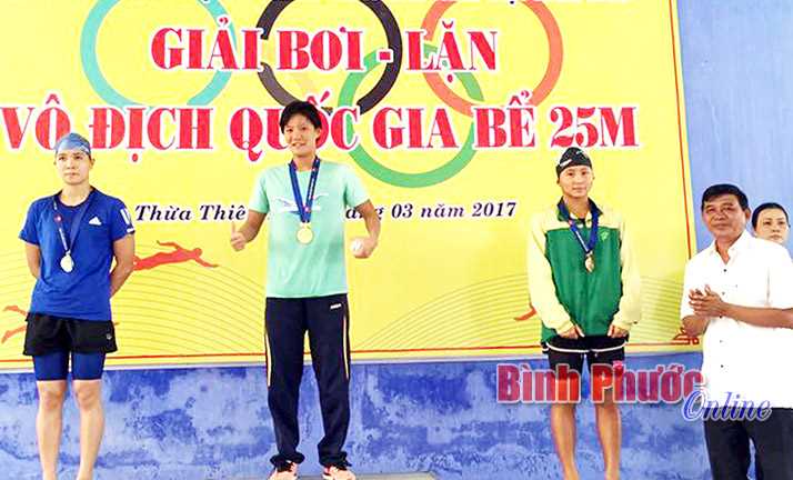 Giải bơi - lặn vô địch quốc gia bể 25m năm 2017: Bình Phước xếp hạng 4/19