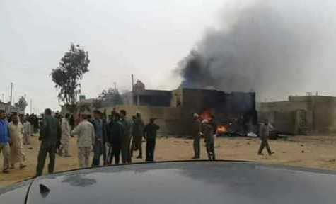 Máy bay quân sự lao xuống khu dân cư làm 4 người thiệt mạng ở Libya