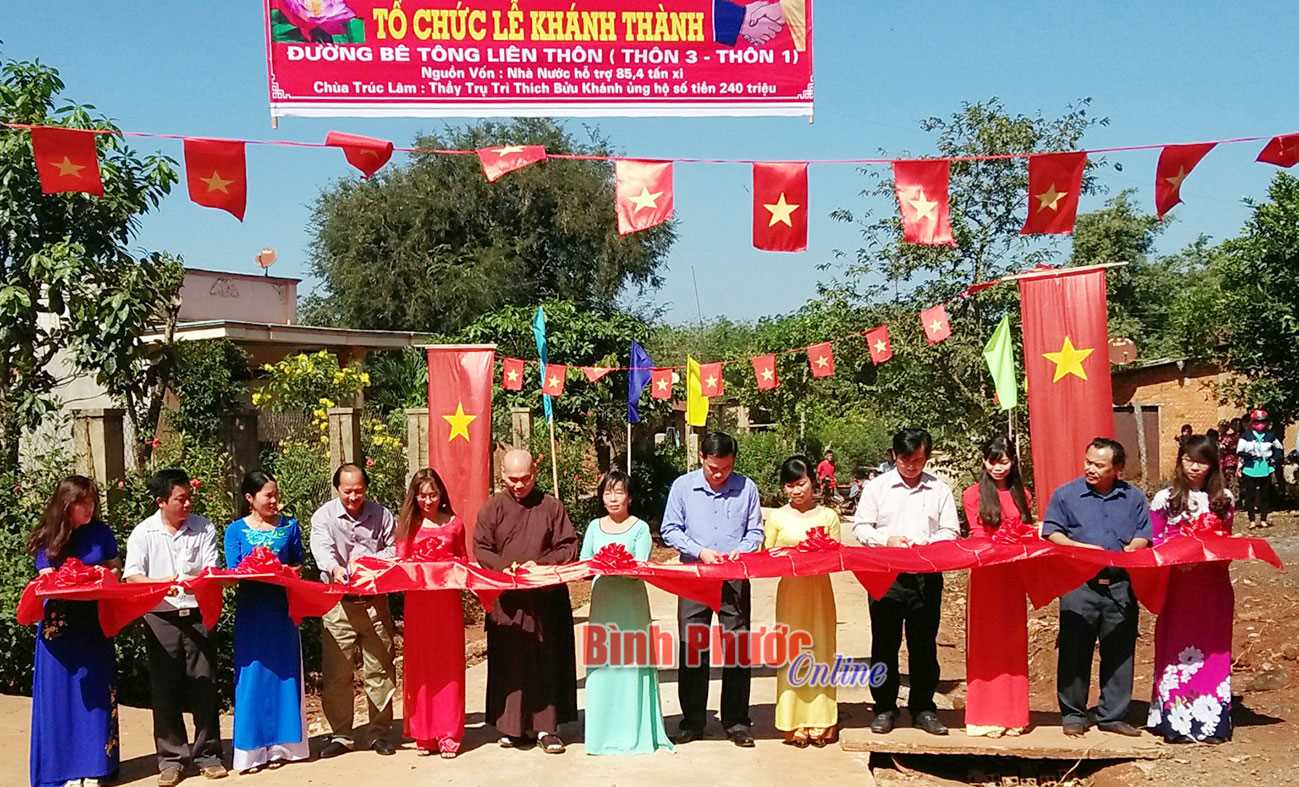 Đưa vào sử dụng đường thôn 3, xã Nghĩa Trung theo cơ chế đặc thù