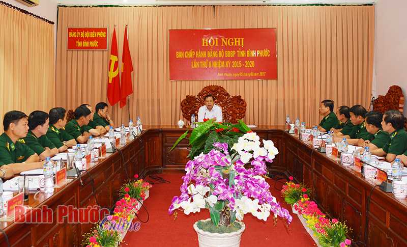 Hội nghị Đảng ủy Bộ đội bi&ecirc;n ph&ograve;ng B&igrave;nh Phước phi&ecirc;n cuối năm