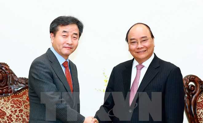 Thủ tướng tiếp Chủ tịch H&atilde;ng th&ocirc;ng tấn H&agrave;n Quốc Yonhap