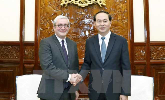 Chủ tịch nước tiếp Gi&aacute;m đốc điều h&agrave;nh h&atilde;ng th&ocirc;ng tấn AFP