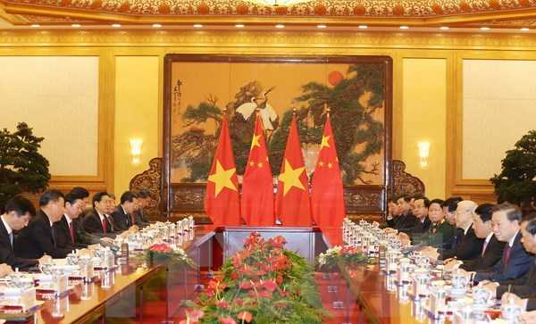 Tổng B&iacute; thư hội đ&agrave;m với Tổng B&iacute; thư, Chủ tịch Trung Quốc Tập Cận B&igrave;nh