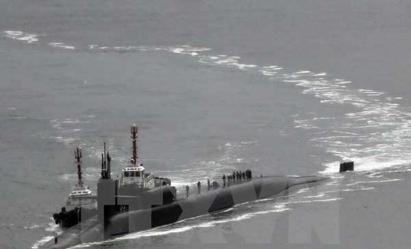 Tàu ngầm tấn công hiện đại của Mỹ tới cảng của Hàn Quốc