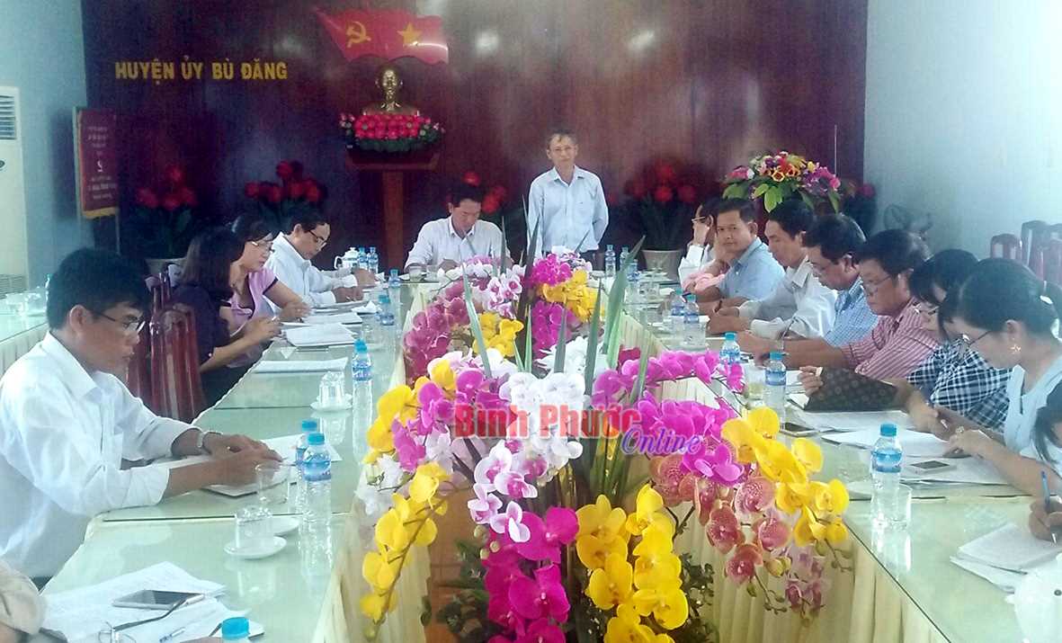 Ban D&acirc;n vận Tỉnh ủy khảo s&aacute;t, nghi&ecirc;n cứu t&igrave;nh h&igrave;nh thực hiện c&ocirc;ng t&aacute;c d&acirc;n vận tại huyện B&ugrave; Đăng