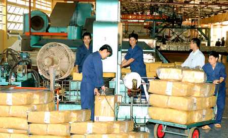 Xuất khẩu cao su tăng
