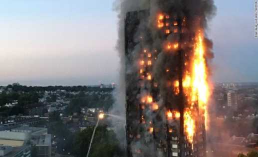 Video cận cảnh vụ cháy kinh hoàng lửa trùm tòa nhà 27 tầng ở London, Anh