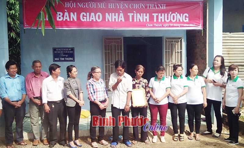 Chơn Thành còn 4 gia đình hội viên người mù khó khăn về nhà ở