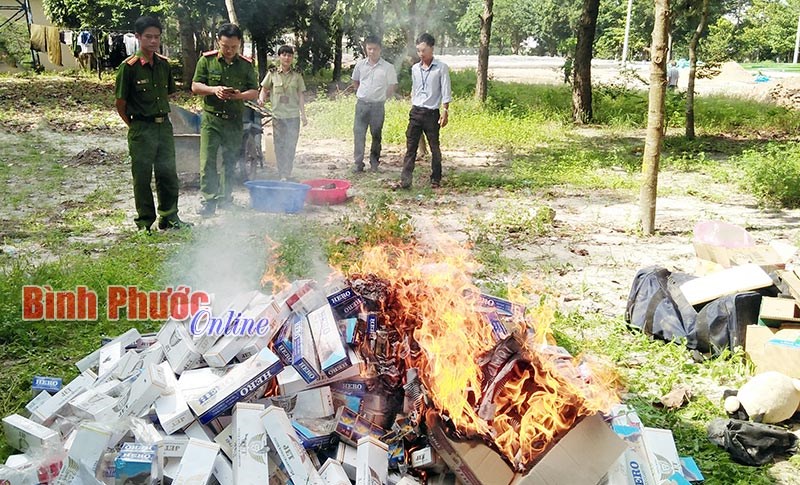 Ti&ecirc;u hủy h&agrave;ng ngoại nhập lậu c&aacute;c loại