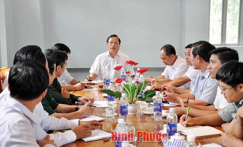 Chủ tịch UBND tỉnh Nguyễn Văn Trăm kiểm tra tại Khu di t&iacute;ch quốc gia đặc biệt Căn cứ T&agrave; Thiết