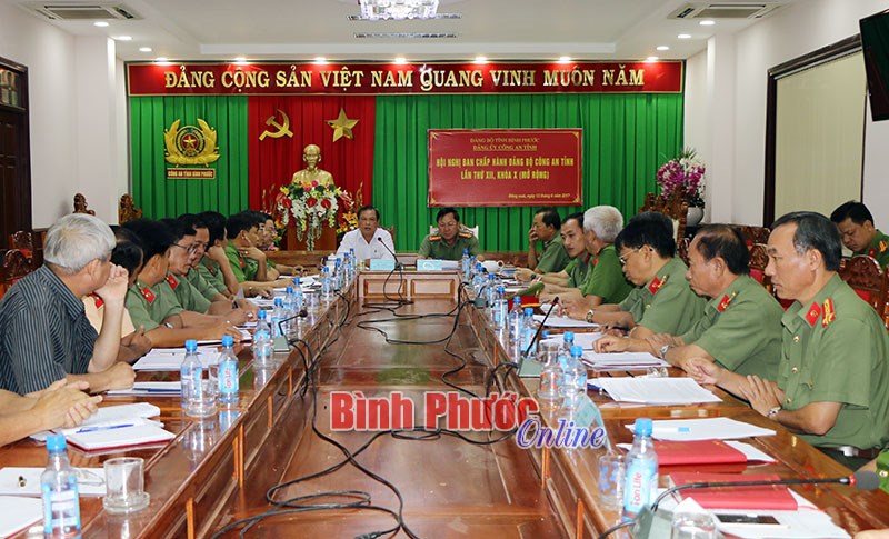 Đảng bộ C&ocirc;ng an tỉnh tổ chức hội nghị Ban chấp h&agrave;nh mở rộng lần thứ XII/2017