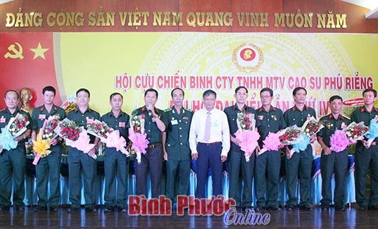 Đại hội đại biểu Hội Cựu chiến binh&nbsp;c&aacute;c c&ocirc;ng ty cao su Ph&uacute; Riềng, B&igrave;nh Long