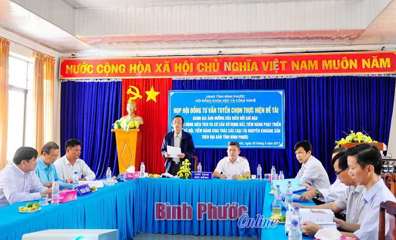 X&eacute;t chọn thực hiện đề t&agrave;i đ&aacute;nh gi&aacute; ảnh hưởng của biến đổi kh&iacute; hậu tr&ecirc;n địa b&agrave;n tỉnh