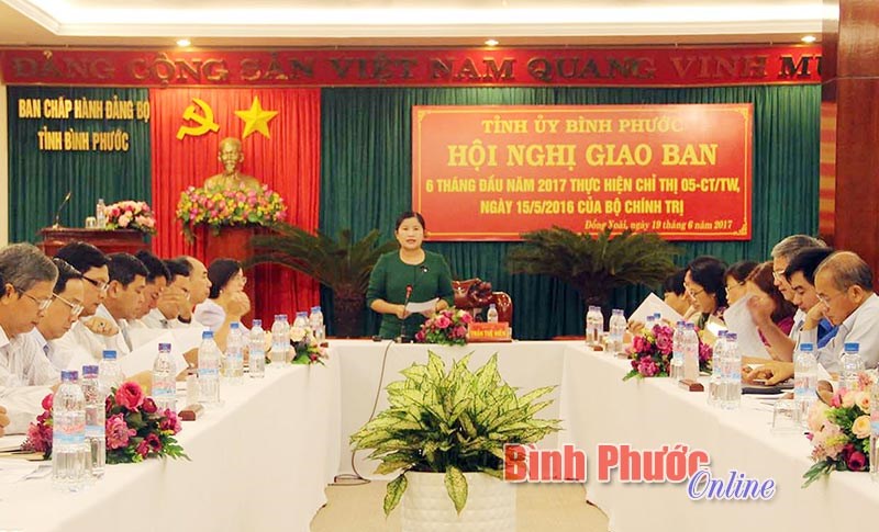 Hội nghị giao ban thực hiện Chỉ thị 05 của Bộ Ch&iacute;nh trị