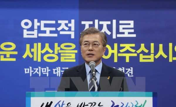 Bầu cử Tổng thống Hàn Quốc: Ứng viên Moon Jae-in tuyên bố chiến thắng