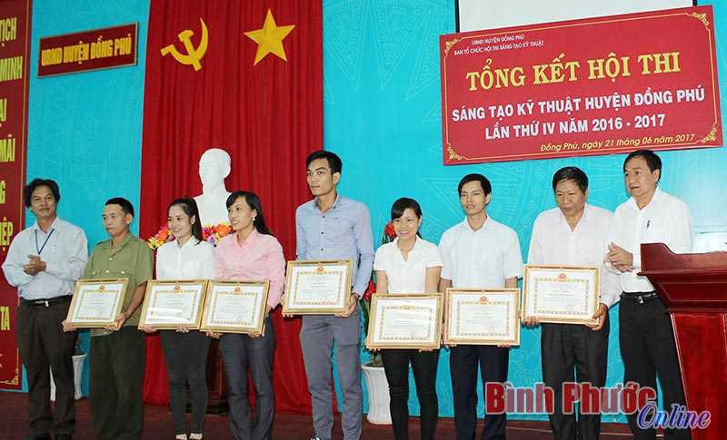 Tổng kết hội thi Sáng tạo kỹ thuật huyện Đồng Phú năm 2016-2017