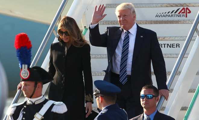 Tổng thống Mỹ Donald Trump đã tới Rome, bắt đầu thăm Italy