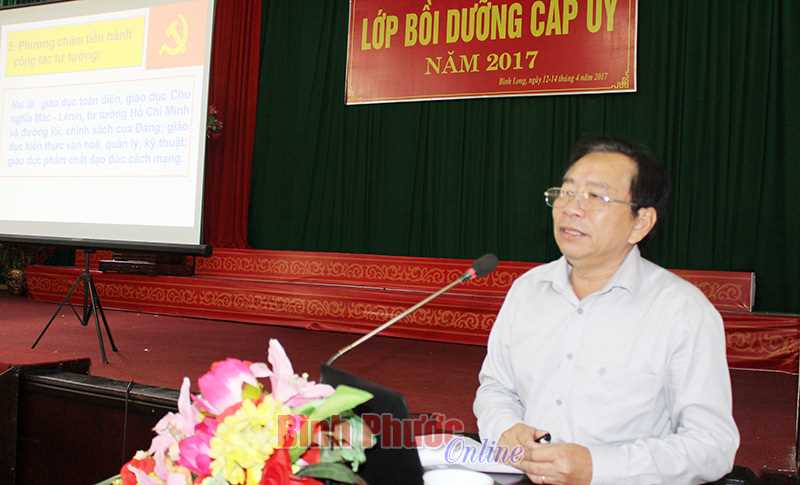 Đảng ủy cao su B&igrave;nh Long bế giảng lớp bồi dưỡng cấp ủy năm 2017