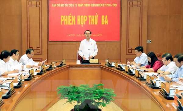 Phi&ecirc;n họp thứ ba Ban Chỉ đạo Cải c&aacute;ch tư ph&aacute;p Trung ương