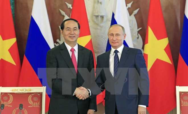 Việt Nam-Nga ra tuy&ecirc;n bố chung về chuyến thăm của Chủ tịch nước