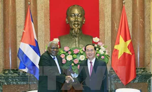 Chủ tịch nước Trần Đại Quang tiếp Chủ tịch Quốc hội Cuba