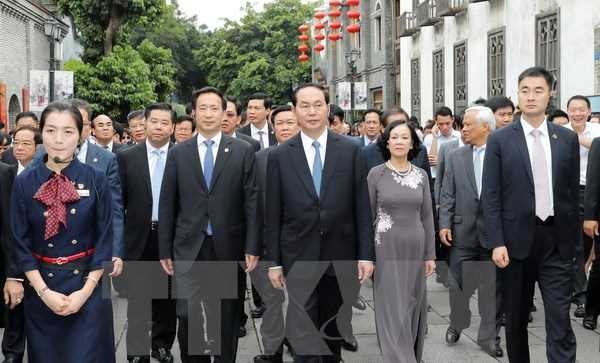 Chủ tịch nước Trần Đại Quang thăm tỉnh Ph&uacute;c Kiến của Trung Quốc