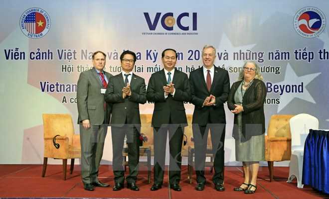 To&agrave;n văn b&agrave;i ph&aacute;t biểu của Chủ tịch nước ở Hội thảo Việt Nam-Hoa Kỳ