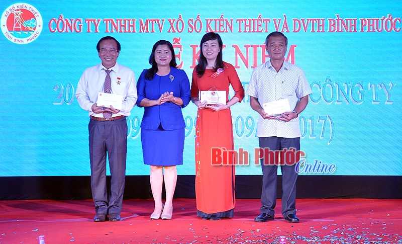 C&ocirc;ng ty Xổ số kiến thiết B&igrave;nh Phước kỷ niệm 20 năm ng&agrave;y th&agrave;nh lập