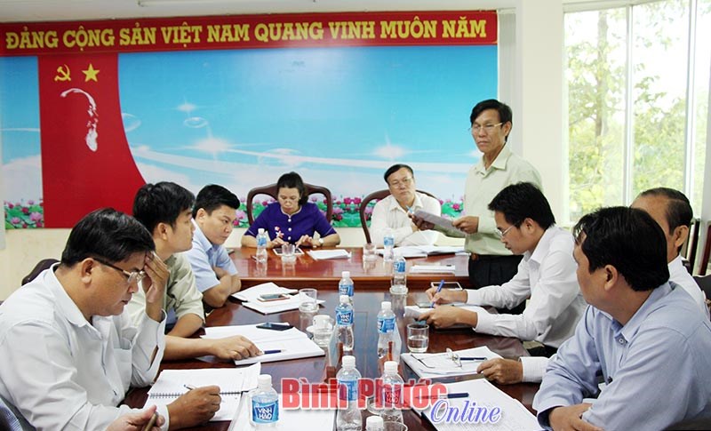 Ban Chỉ đạo Đề &aacute;n 192 tỉnh kiểm tra tại huyện Ph&uacute; Riềng