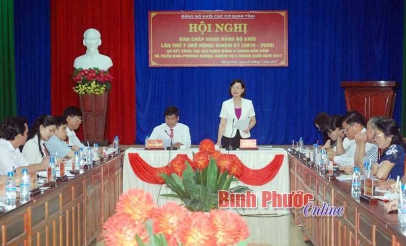 Hội nghị BCH Đảng bộ Khối c&aacute;c cơ quan tỉnh lần 7 