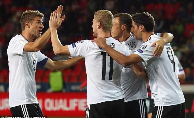 Đội tuyển Đức vẫn gây lo lắng dù sắp giành vé dự World Cup 2018