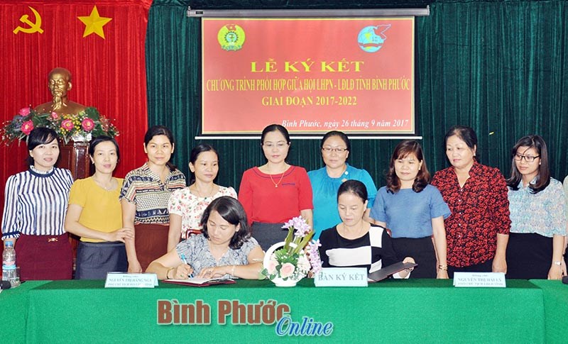 Hội Phụ nữ v&agrave; Li&ecirc;n đo&agrave;n Lao động tỉnh k&yacute; kết 9 nội dung phối hợp