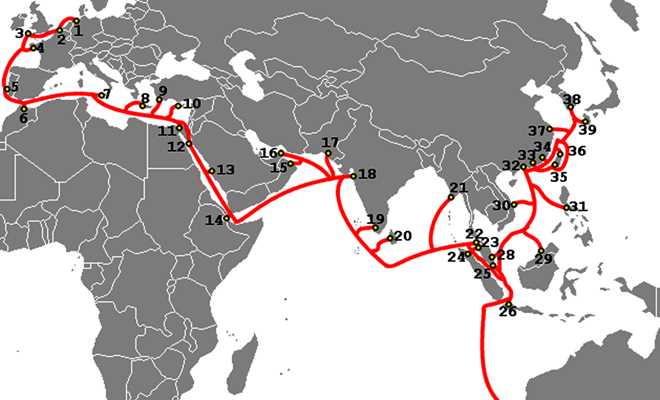 Ba tuyến cáp quang nối Internet Việt Nam đi quốc tế gặp sự cố