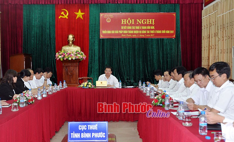 Ng&agrave;nh thuế B&igrave;nh Phước thu đạt 55% dự to&aacute;n Bộ T&agrave;i ch&iacute;nh giao